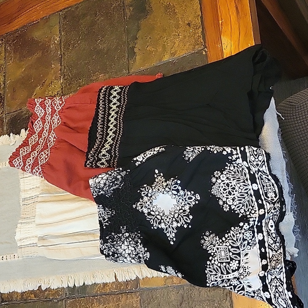 4 pair of shorts, rayon, cotton